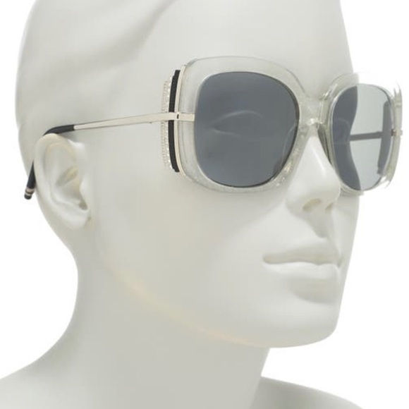 Authentic BOUCHERON 54 glitter oversized Square Swarovski crystals sunglasses - Picture 14 of 14